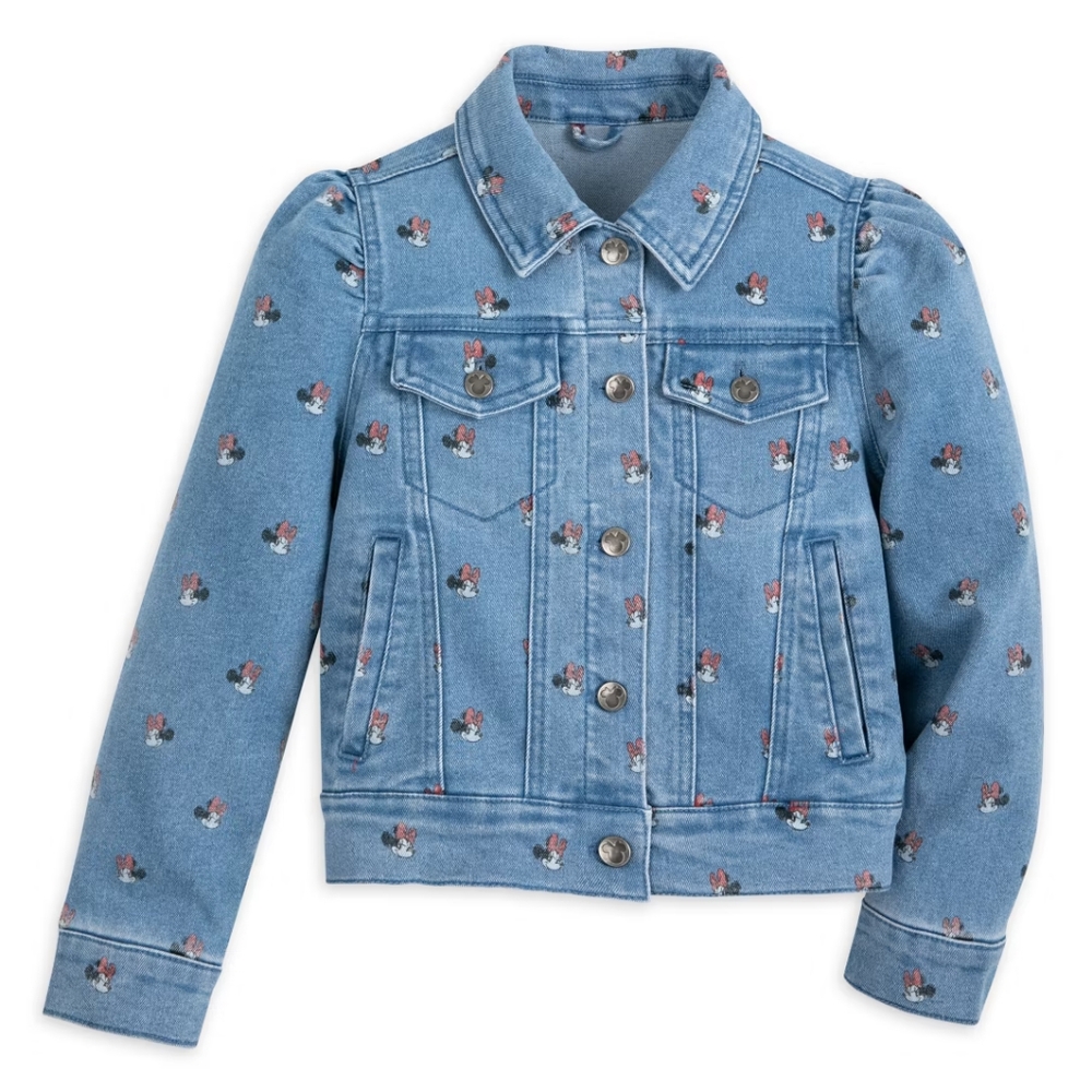 Disney Store Minnie Mouse Denim Jacket For Kids Size 7/8